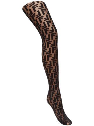 fendi logo embroidered tights|Fendi Logo Embroidered Tights .